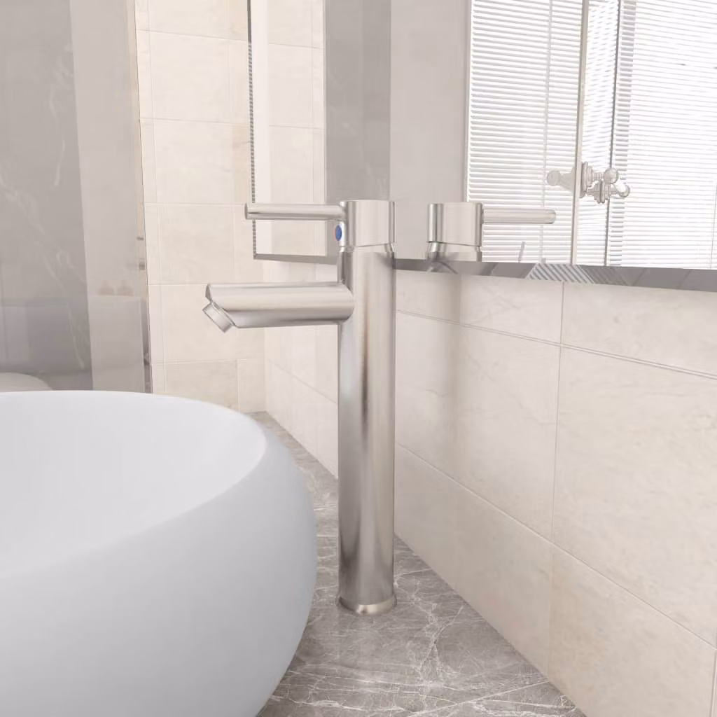 The Living Store Miscelatore per bagno Argento 12x30 cm