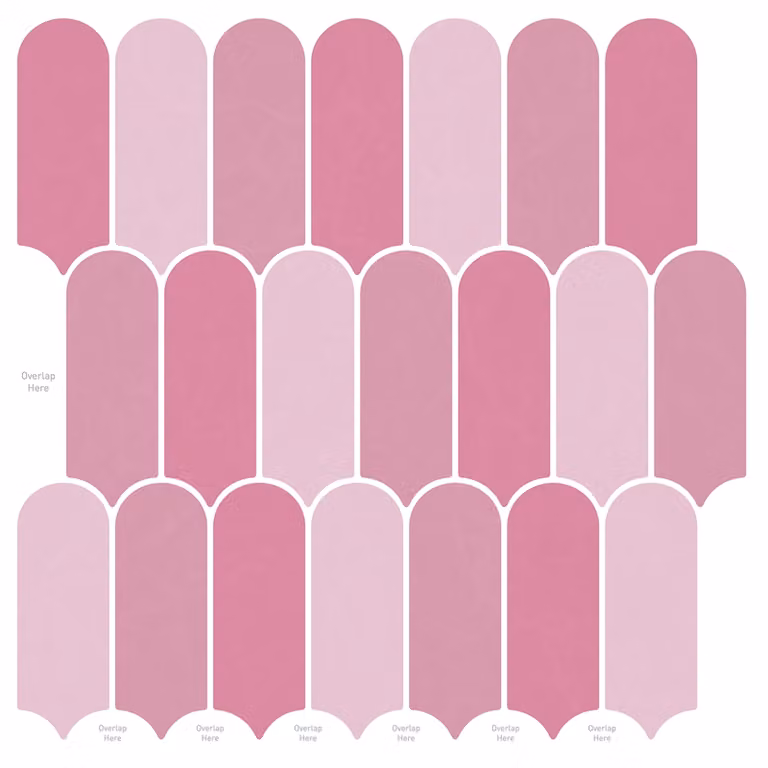 Set di 10 piastrelle vidaXL Piuma rosa in plastica per parete, L/P: 30 x 30 cm