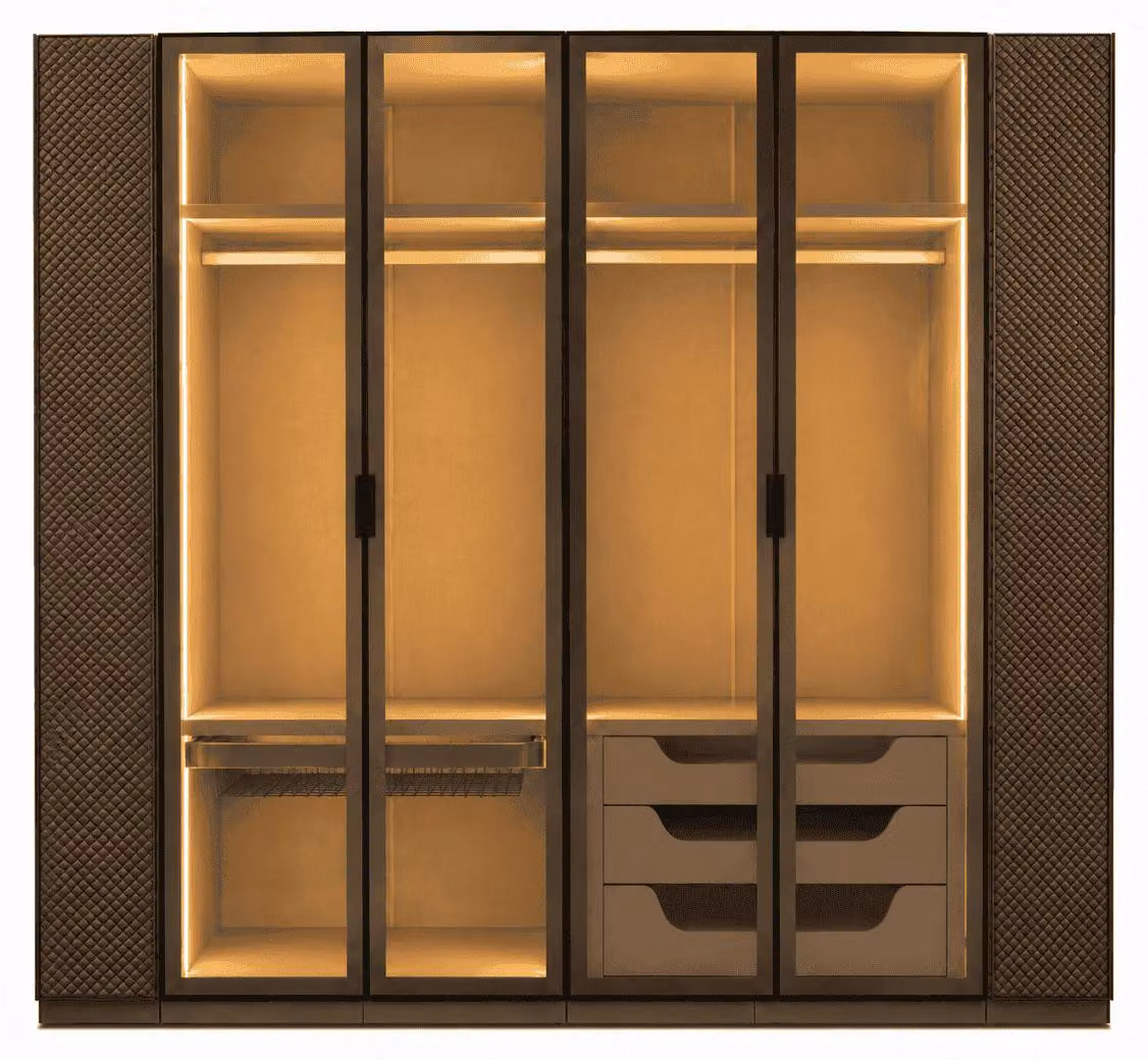 Armadio moderno con un design elegante e uno spazio di stoccaggio pratico