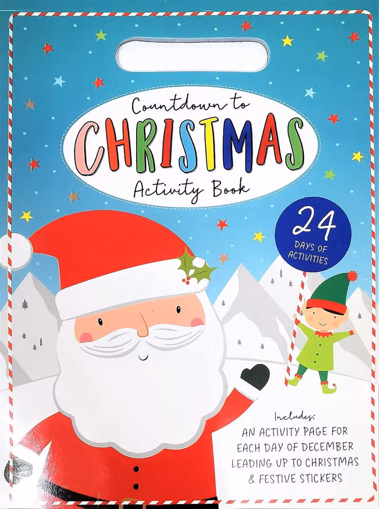 Libro di attività per contare i giorni a Natale - Calendario dell'Avvento - Un'attività per ogni giorno