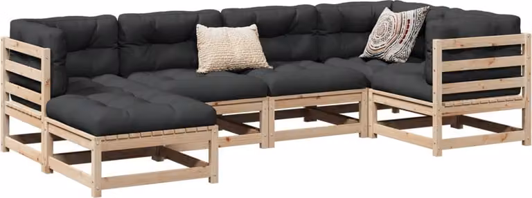 Maison Exclusive - Set Divani da Giardino 6 pz in Legno Massello di Pino