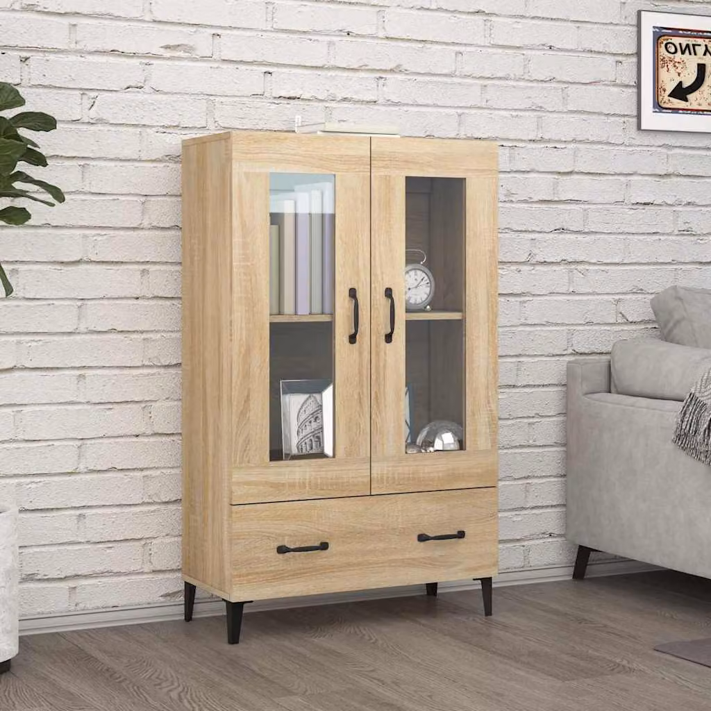 Credenza vidaXL in Legno Multistrato Rovere, L 70 cm x P 31 cm x H 115 cm