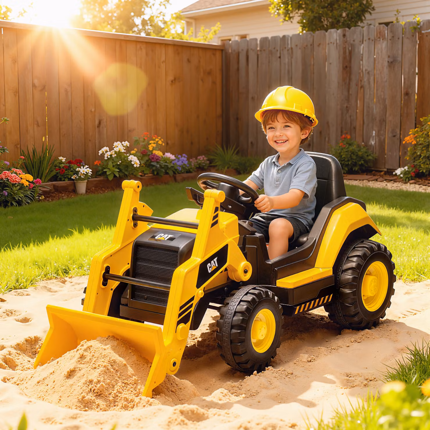 AIYAPLAY Ruspa Elettrica Caterpillar 12V per Bambini 3-6 Anni con Telecomando, Giallo – 2