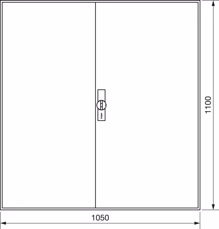 Armadio per contatori Hager, universZ 1100x1050x160, IP44 ZB34ES