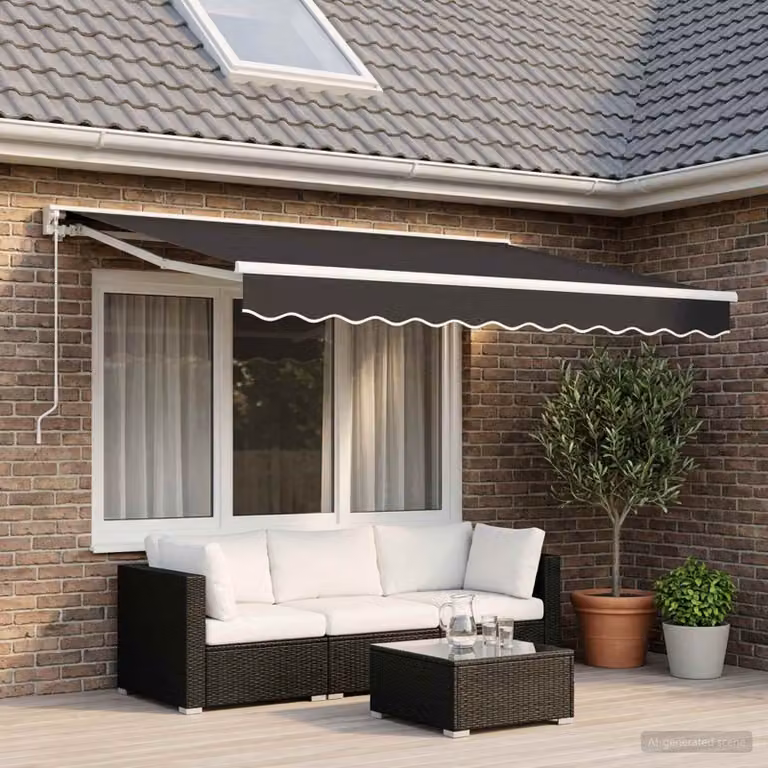 Telo di ricambio per tenda da sole vidaXL in poliestere, Antracite, 3 x 2 m
