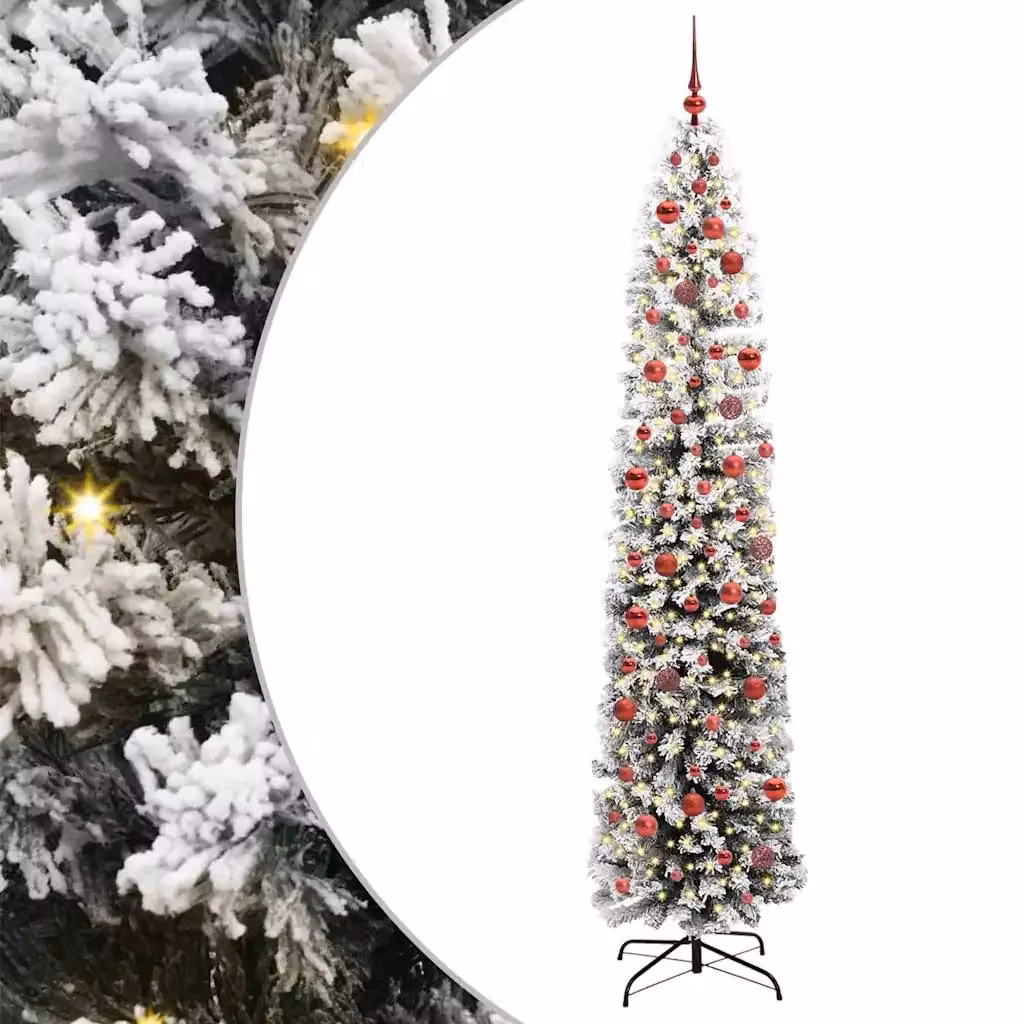 Albero di Natale artificiale vidaXL verde con 300 LED luce bianca calda, Altezza: 240 cm – 2