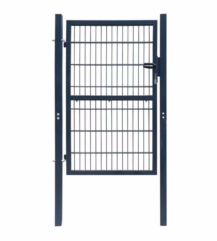 Cancello da Giardino 2D (Singolo) Grigio Antracite 106 x 170 cm