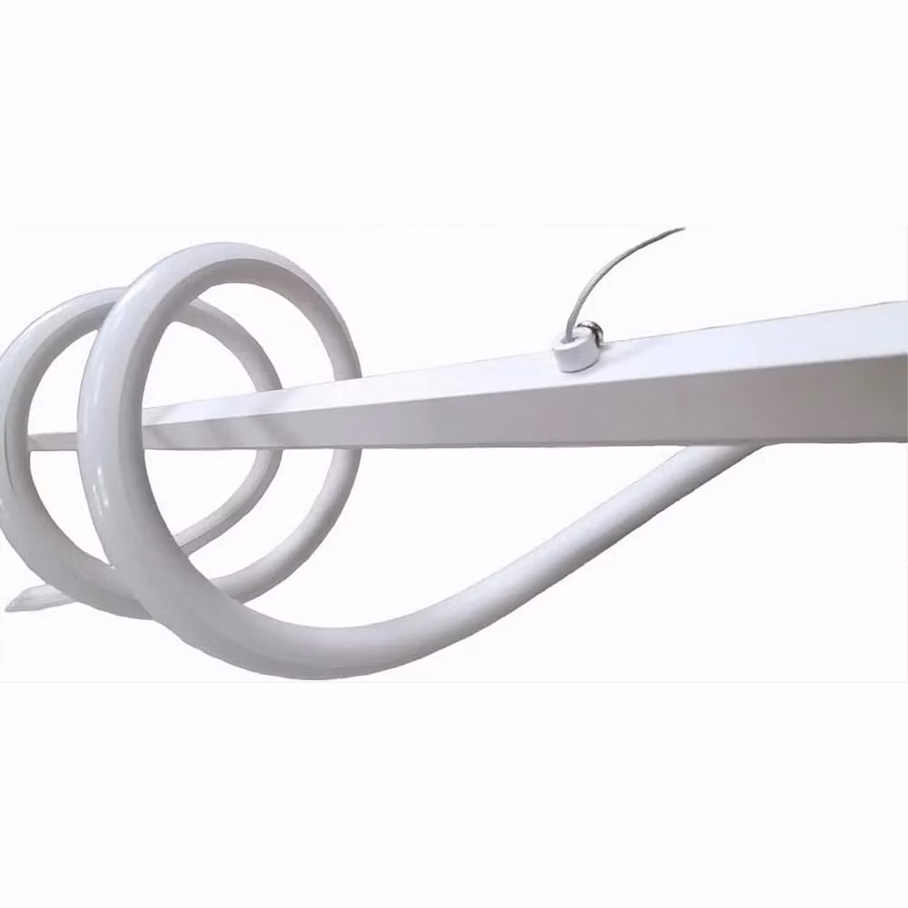 Trade Shop Lampadario Sospeso LED Moderno Bianco con Design a Spirale Ondulata e Luce Regolabile 65W – 2