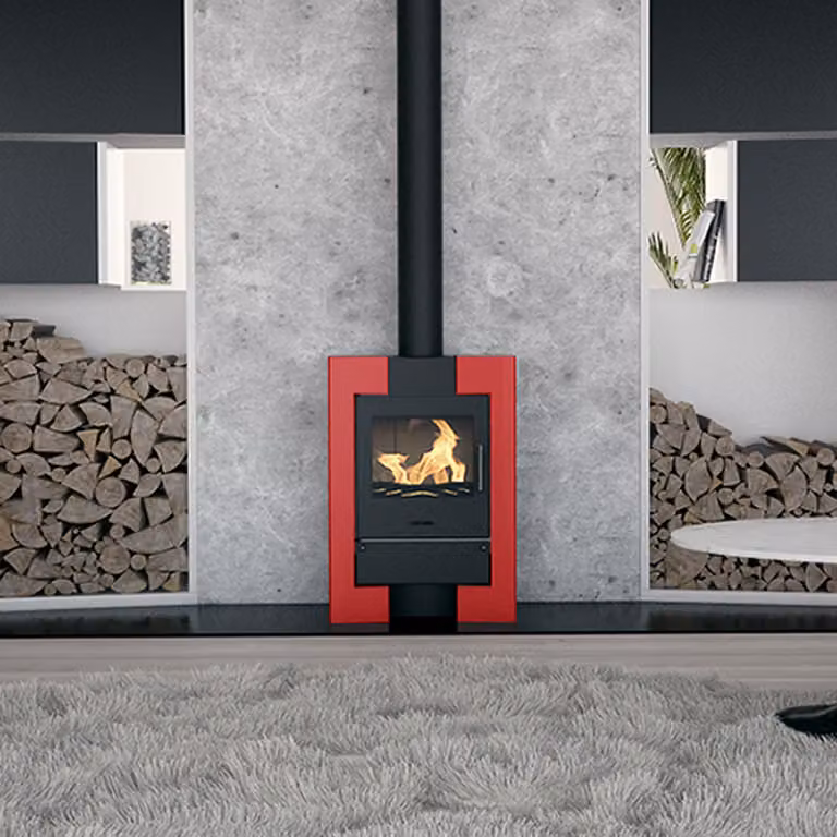 Termocamino HS FLAMINGO ESPO II - rosso