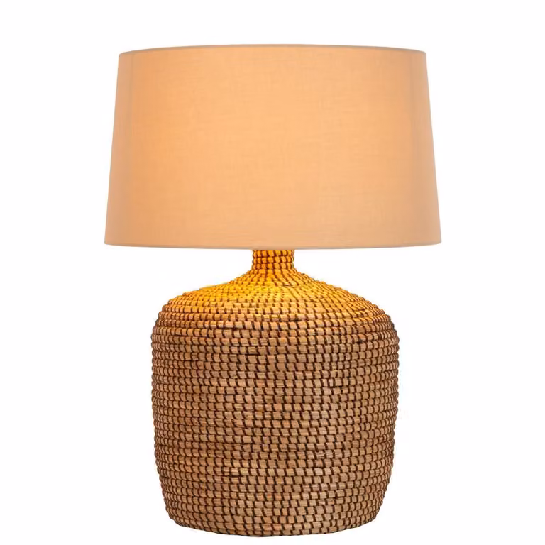 Lampada da tavolo Ambala beige e bianca 1xE27x40W, motivo alghe marine, dimensioni: 48x35x35 cm, IP20, Lucide