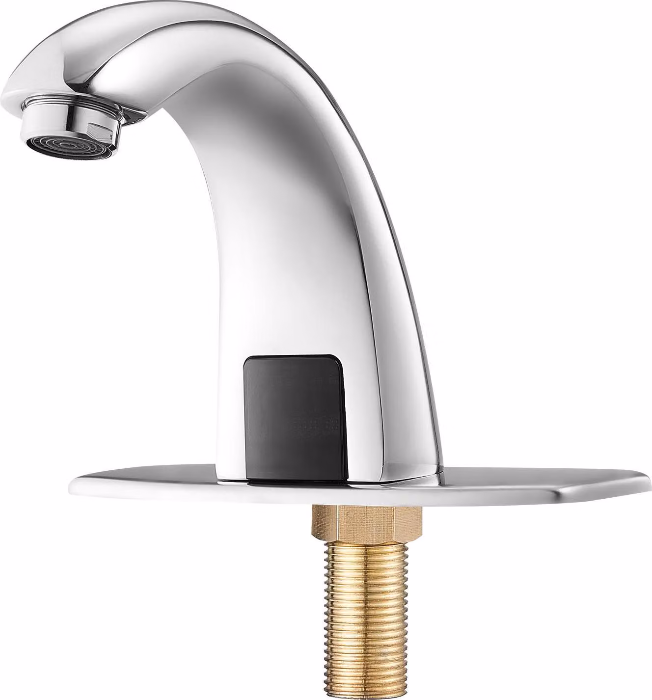 SucceBuy Rubinetto per lavabo touchless (argento cromato) per bagno, rubinetto automatico con sensore e temperatura regolabile, miscelatore per lavabo a batteria