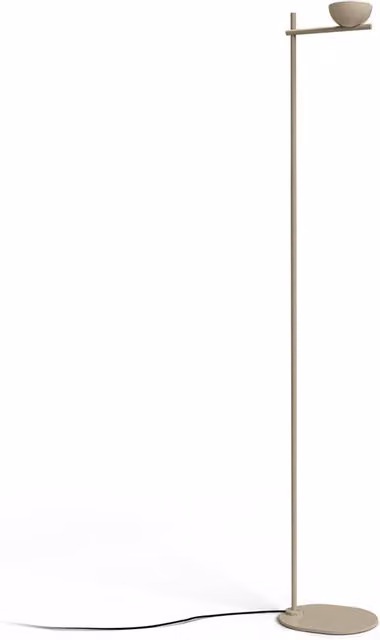 Lampada da terra Stilnovo Nido con LED dimmabile e regolabile, design minimalista con paralume a cupola, colore beige
