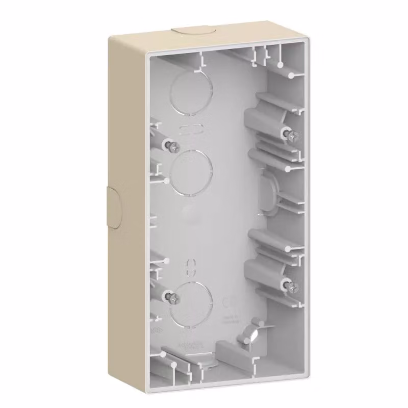 Merten System Design, scatola da incasso a vista, doppia, Sahara MEG4024-6533