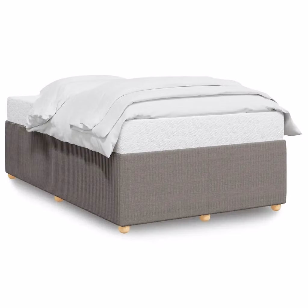 Giroletto vidaXL in tessuto beige e grigio con struttura in legno e doghe piatte L/P: 120 x 190 cm – 2
