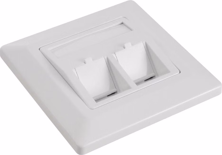 Solarix Eth.Zás. modulare per 2 tasti da incasso bianco SX9-2-0-WH