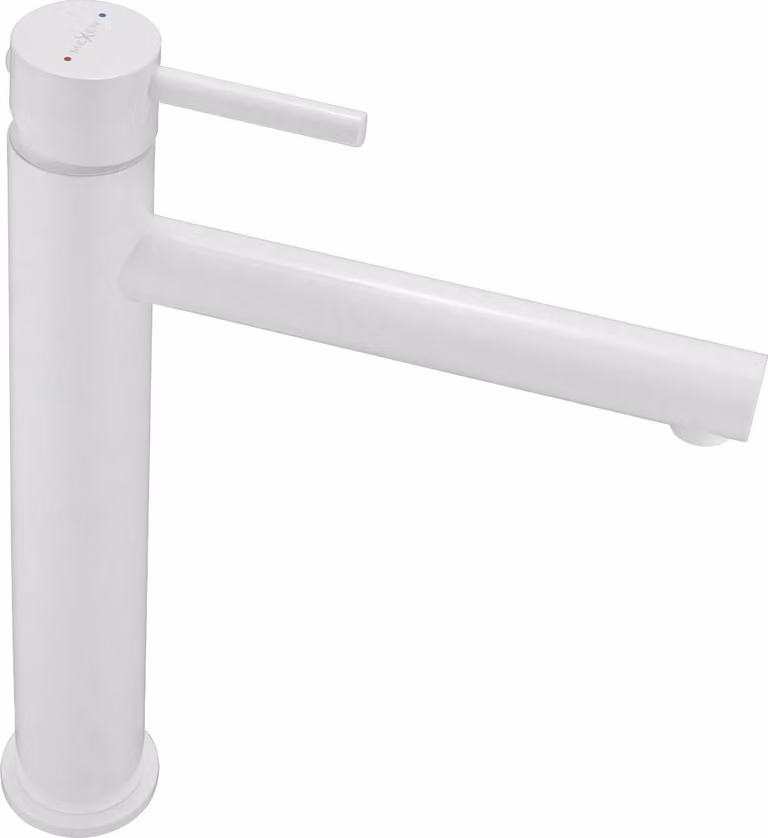 Mexen Elba rubinetteria lavabo alta, bianca - 74110-20