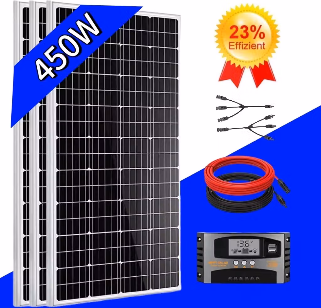 Kit pannello solare monocristallino Gliese 450W Pannello solare Sistema solare PV Pannello solare per caravan campeggio barca 0% IVA