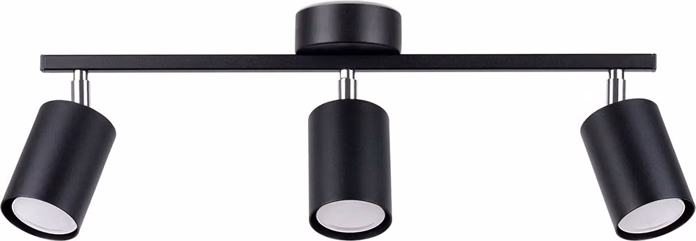 Lampada da soffitto LEMMI 3 nero 3xGU10 10W acciaio 20x8x46cm Sollux Lighting