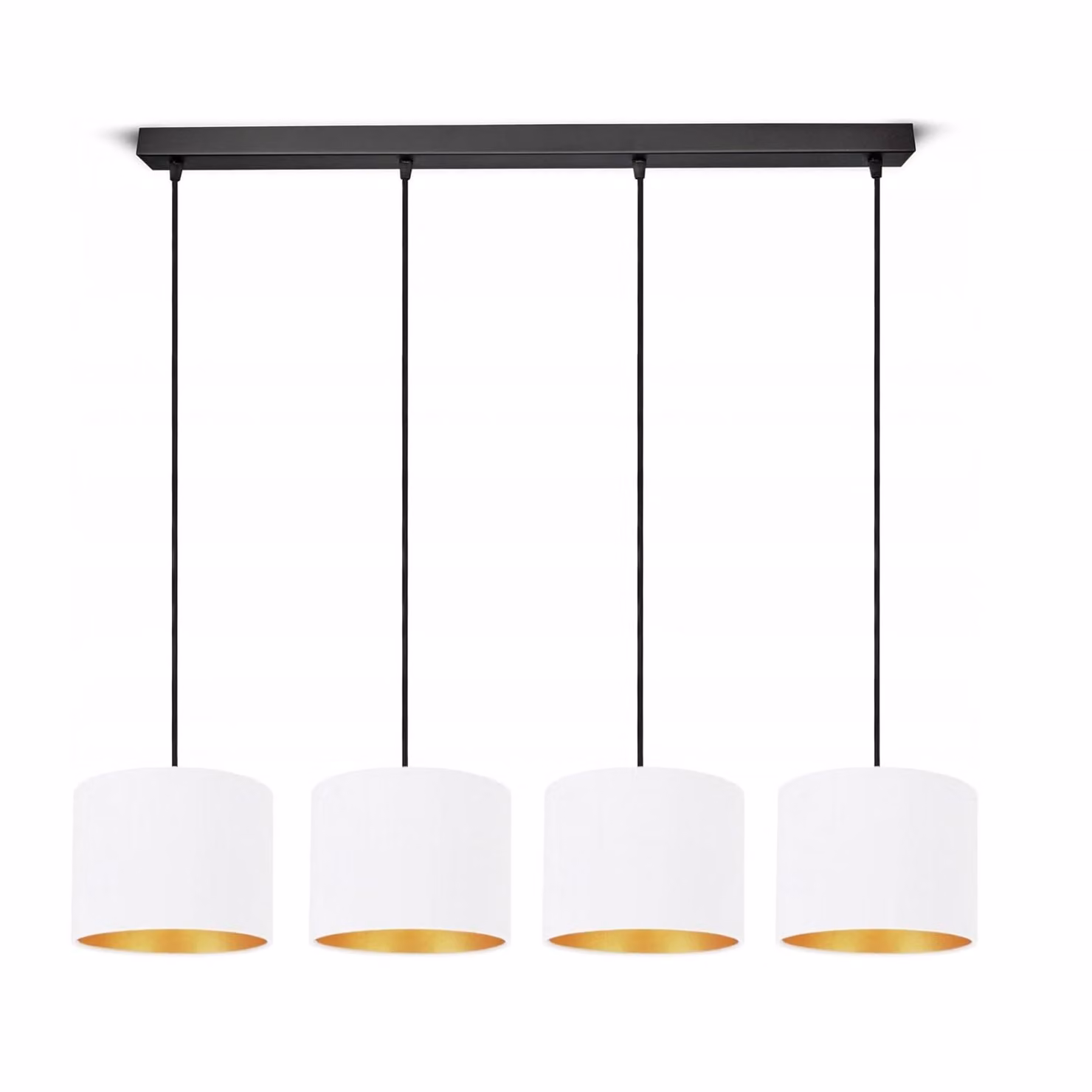 Lampada da soffitto bianca apparecchio velour vintage moderno E27 apparecchio di design a 4 luci N230-H4-W