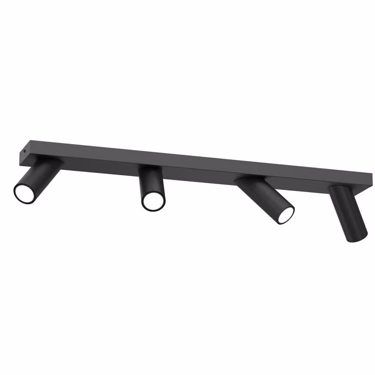 Striscia nera 4 spot 4xGU10 8W Tublon Luminex