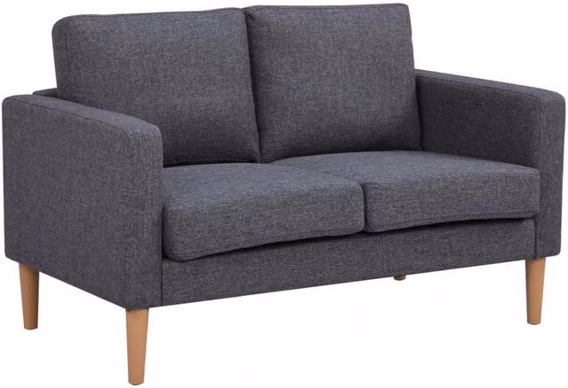 Divano 2 Posti Ramsey 137x73x82 h cm in Tessuto Grigio scuro
