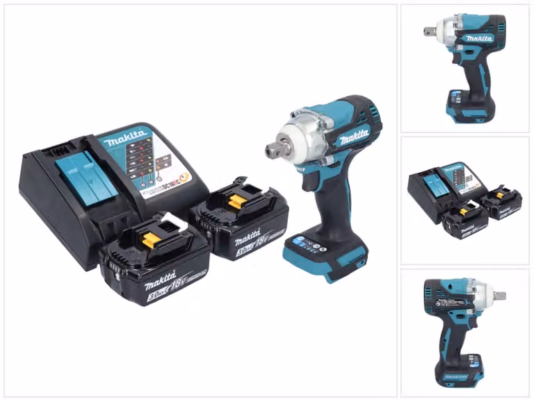 Avvitatore a impulsi a batteria Makita DTW 301 RF 18 V 330 Nm 1/2" brushless + 2x batteria ricaricabile 3,0 Ah + caricabatterie