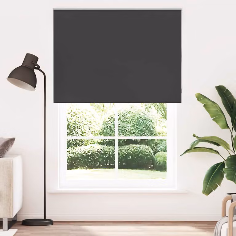 Tenda a Rullo Oscurante vidaXL in Poliestere, Colore Antracite/Nero, L: 165 cm, H: 230 cm