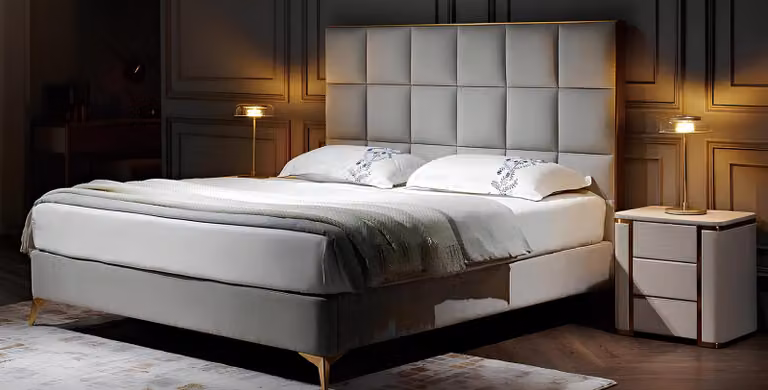 Design Bett Schlafzimmer Betten Textil Hotel Luxus Polster Sitz Stoff Möbel