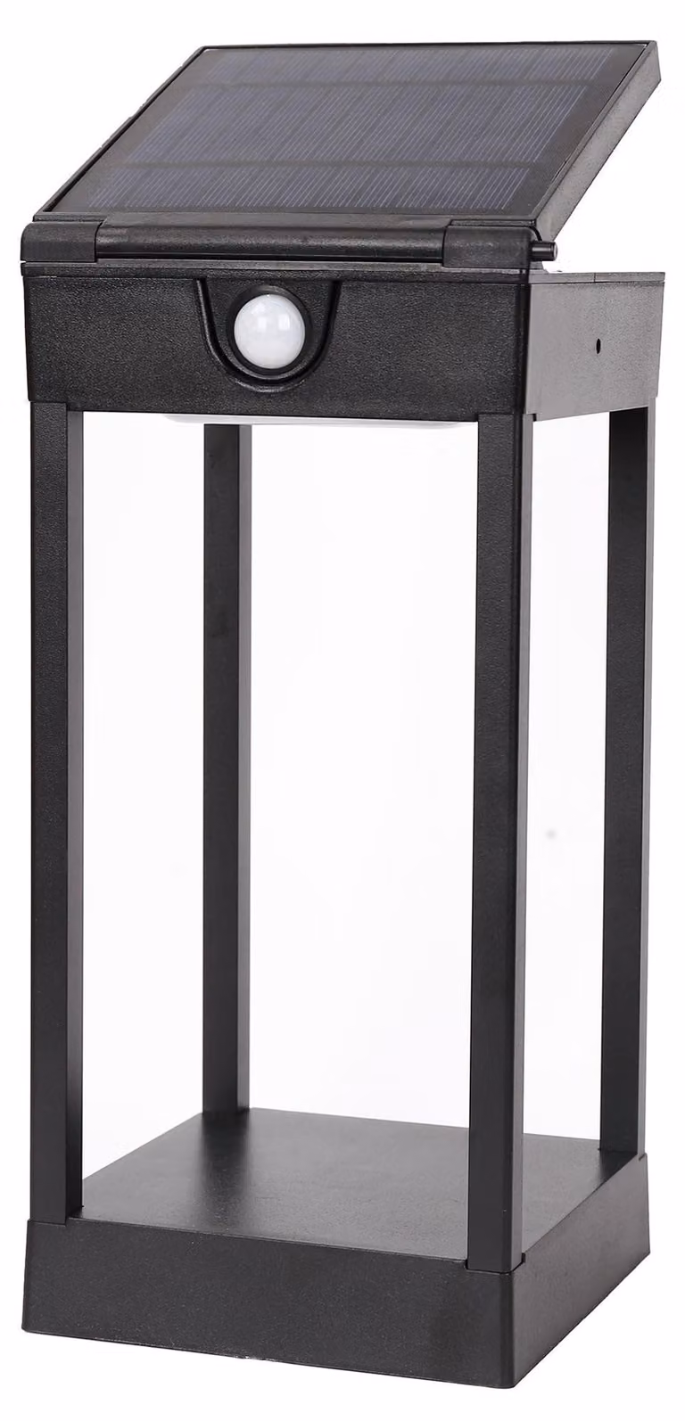 Lampada solare H27 cm con LED, luce bianco caldo/bianco freddo, colore nero, pannello orientabile