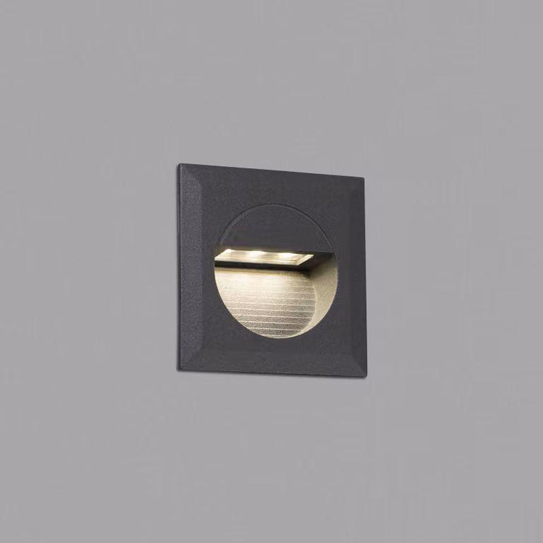 Lampada da incasso a parete a LED MINI CARTER 4000K IP44 grigio scuro