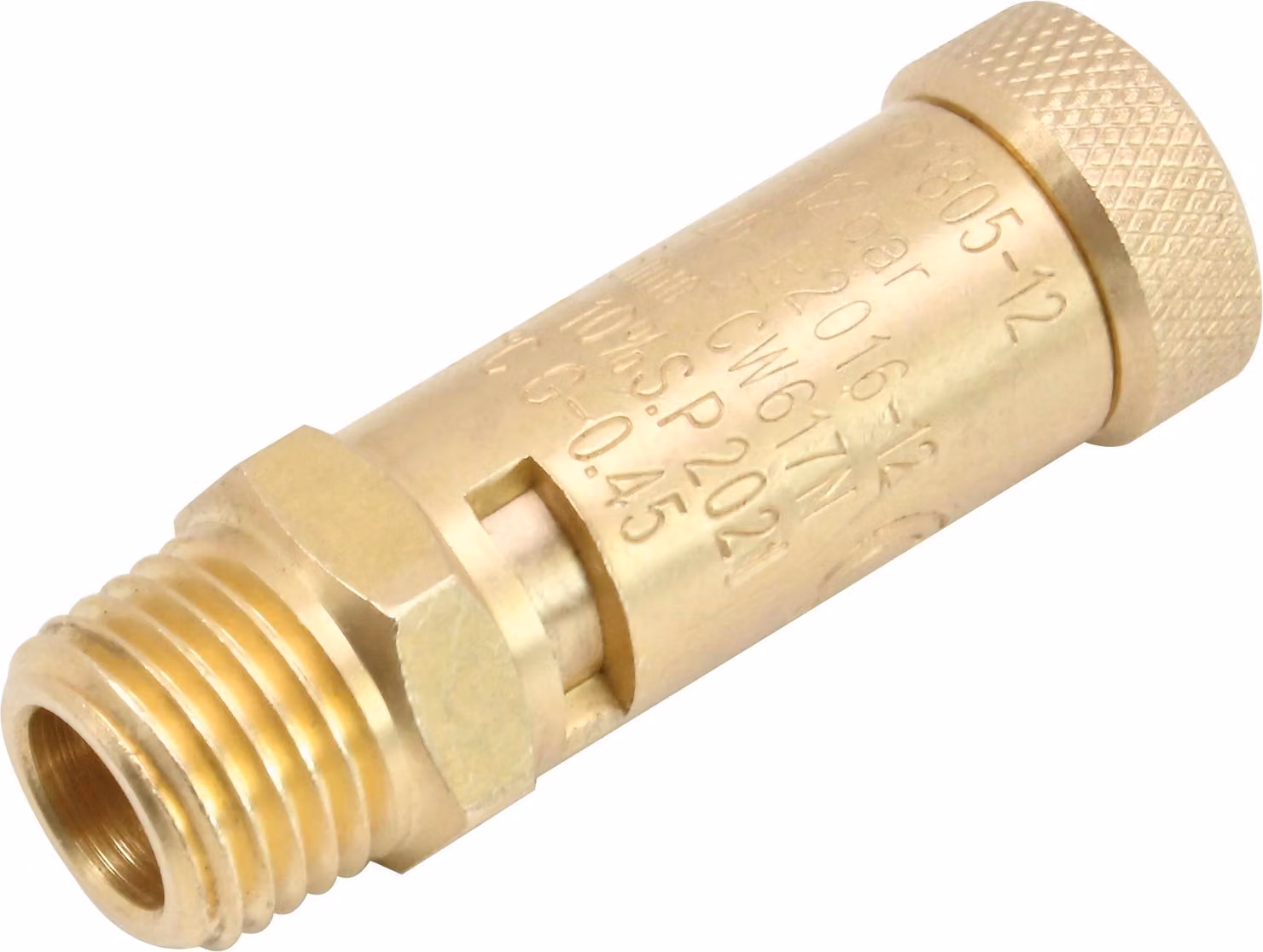 Valvola di sicurezza 1/4" 12 Bar per compressore d'aria