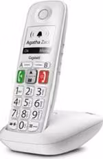 Telefono Cordless Gigaset E290 Bianco con Vivavoce, Tasti Grandi e Rubrica 150 Numeri