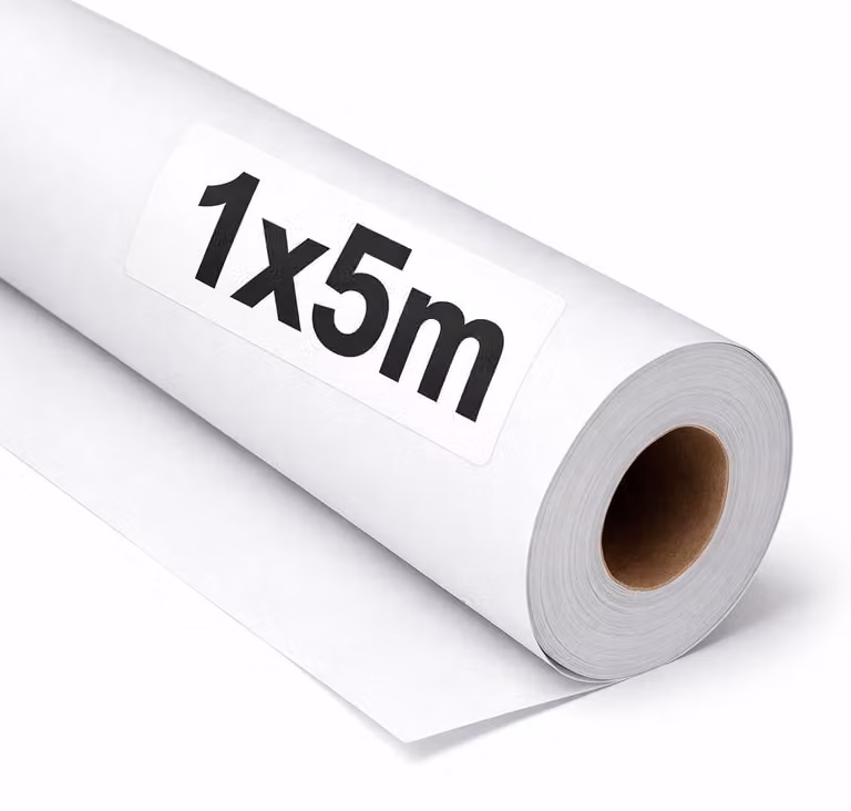 Carta kraft bianca, 1x5 metri, 6 rotoli, carta da regalo, carta per lavori manuali