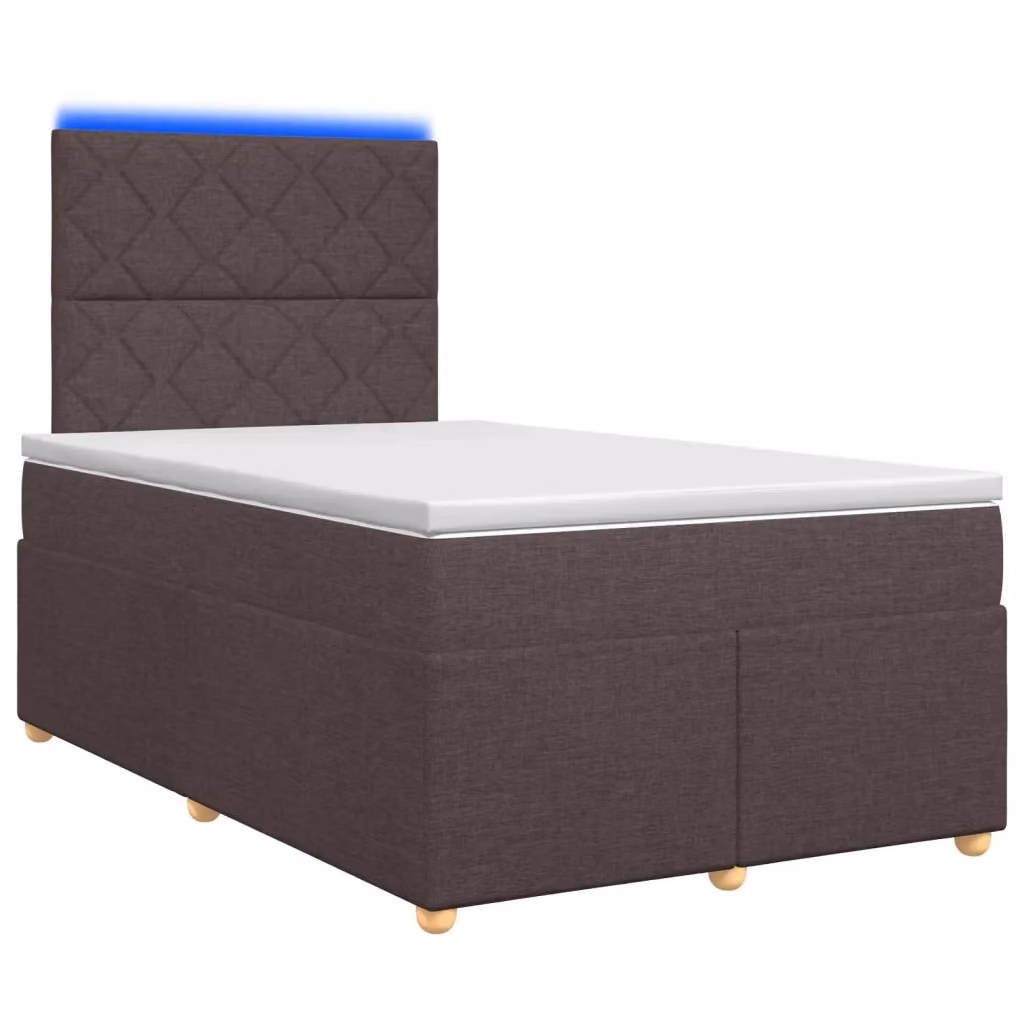 Letto box spring con materasso vidaXL in tessuto con base a sollevamento, illuminazione sottostante e porta USB, L/P: 120 x 200 cm, Multicolore – 2