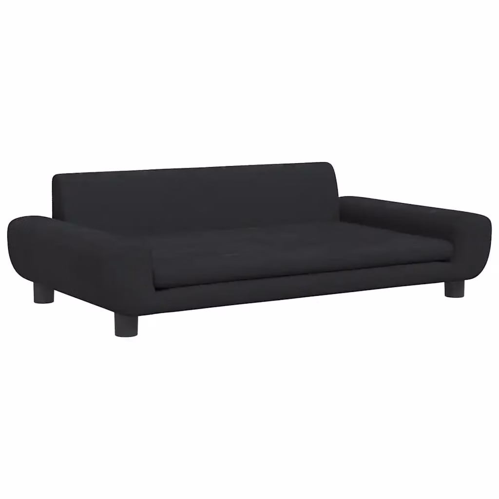 Divanetto per bambini Design Mania in velluto nero L: 100 cm, P: 54 cm, H: 33 cm – 2