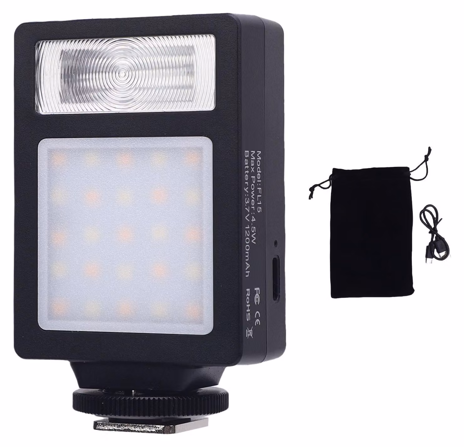 Lampada video per fotocamera e flash, 2500 K-6500 K, torcia a LED, per fotocamere digitali, attacco universale per slitta flash
