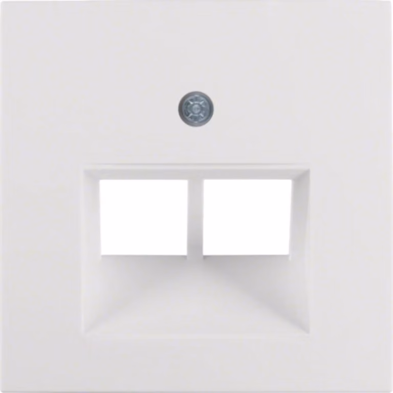 Berker 14098989 Placca centrale per presa ISDN UAE 2-gang S1 bianco polare lucido