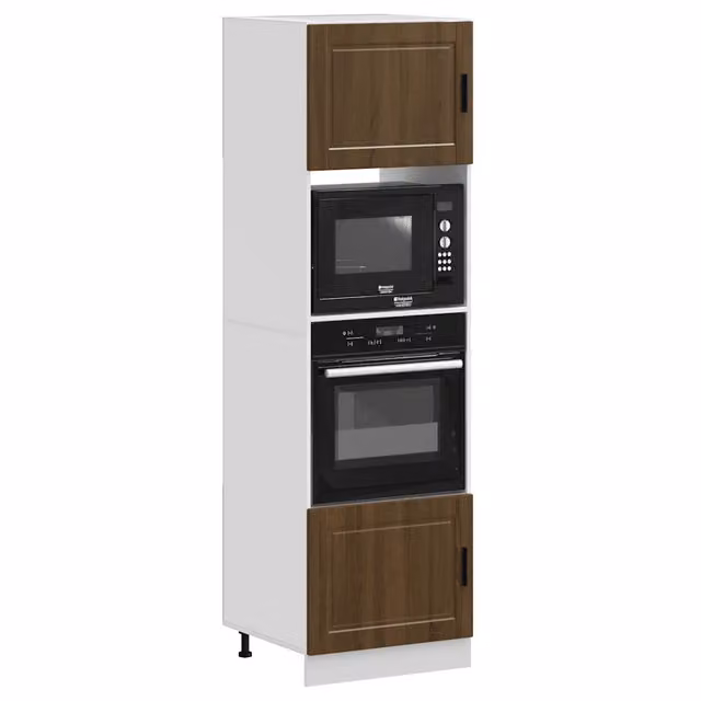 Set di 2 mobili per incasso elettrodomestici vidaXL in legno marrone opaco per cucina
