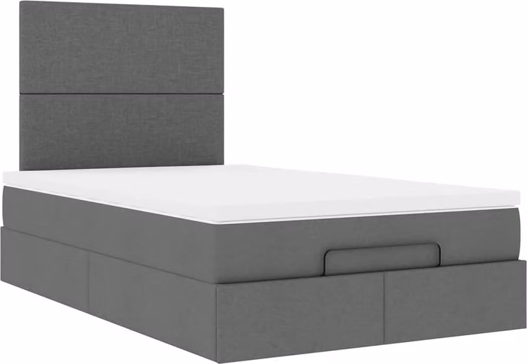 Struttura Letto Pouf con Materasso 80x200 cm in Tessuto