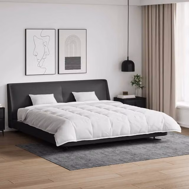 Set di 3 pezzi composto da piumone e cuscini vidaXL in bianco con imbottitura in piuma d'anatra per adulti