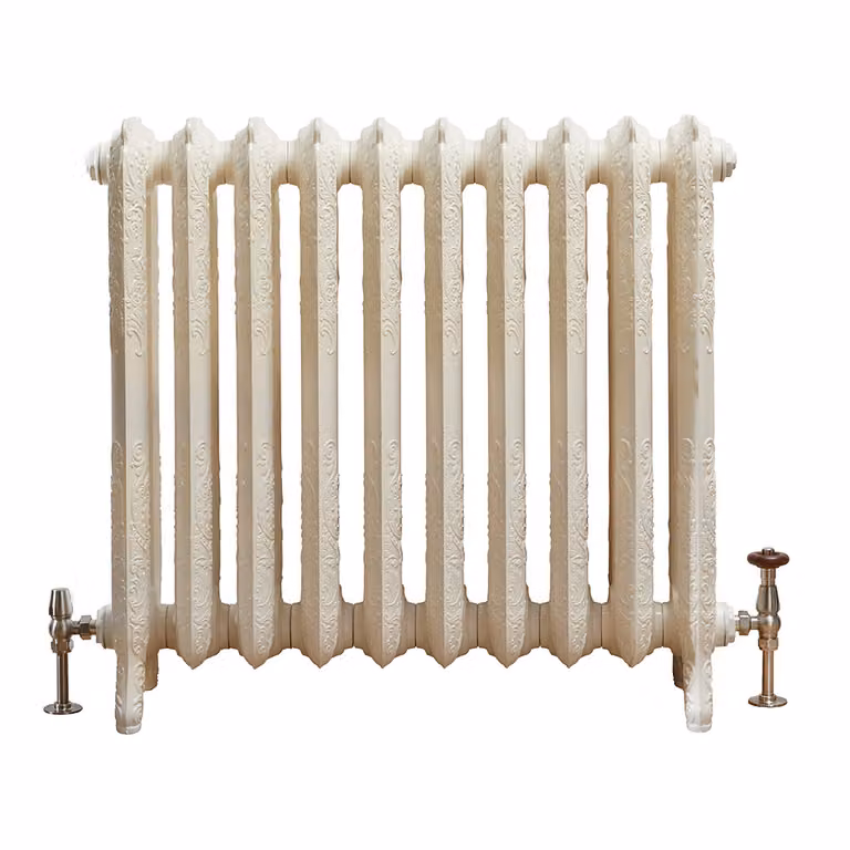 Radiatore Tradizionale in Ghisa Effetto Bianco Antico 768x825x250mm - Charlotte