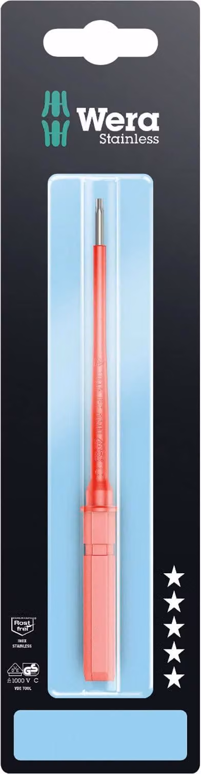 Wera KK VDE 3067, cacciavite a Esagono TORX, 10 x 154 mm, impugnatura in materiale plastico