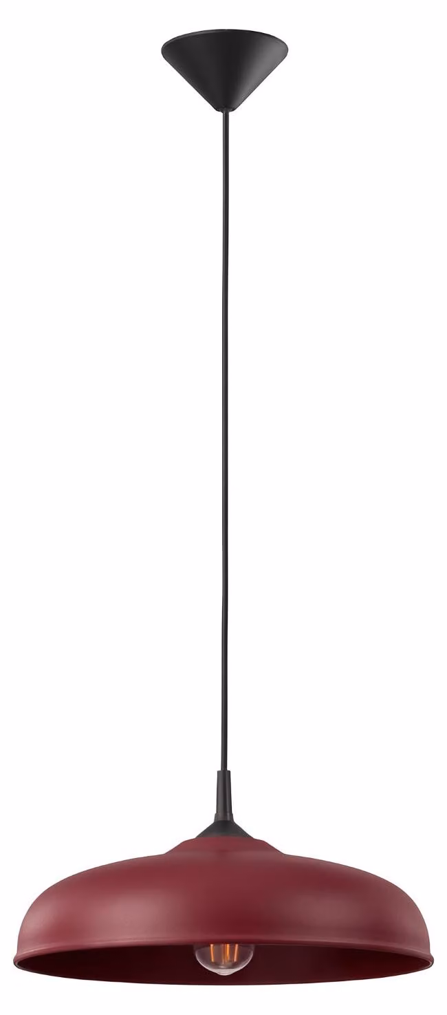Lampada a sospensione GINA bordeaux 1xE27 15W acciaio 74x38x38cm Sollux Lighting
