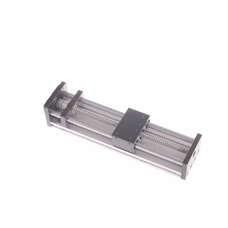 Piattaforma di guida lineare CNC, corsa effettiva 100 mm, elevata capacità di carico, corsa effettiva 100, vite a ricircolo di sfere 1204