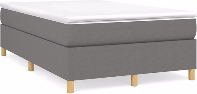 Giroletto a Molle con Materasso Grigio Scuro 120x190cm Tessuto 3269691