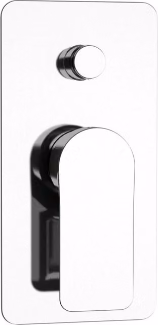 Miscelatore incasso per vasca e doccia Remer Serie Infinity con deviatore e leva singola in ottone color argento cromato