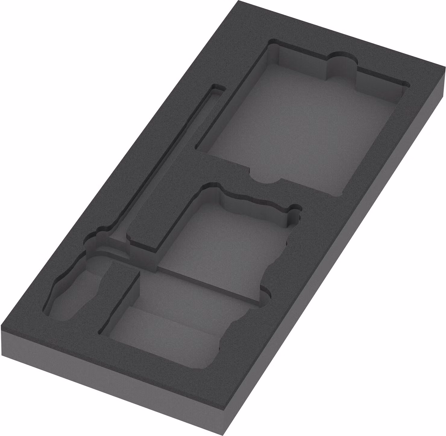 Wera 9850 Set con inserto in schiuma Kraftform Kompakt e Tool-Check PLUS 1, senza utensili, 172 x 30 x 392 mm