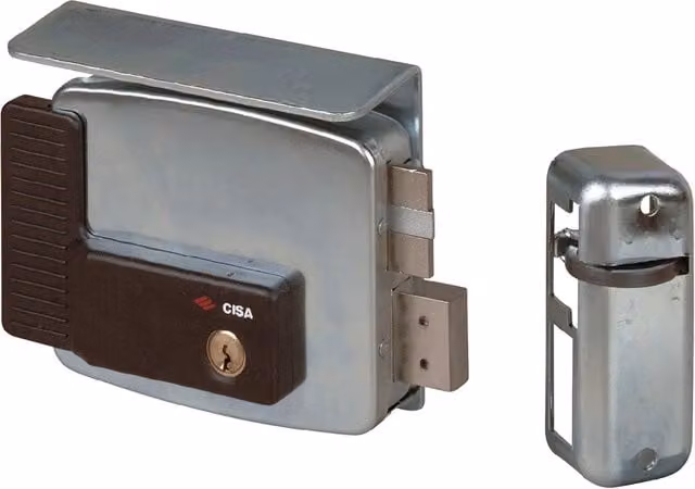 Serratura Elettrica Da Applicare Per Ferro Art. 11 E 60 Dx Iperbriko in Acciaio Inox Color Argento