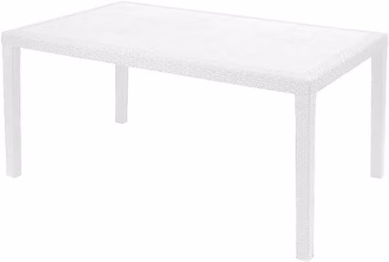 Tavolo in plastica - Mobili da giardino per esterni - Modello Prince - 150x90 cm - Bianco