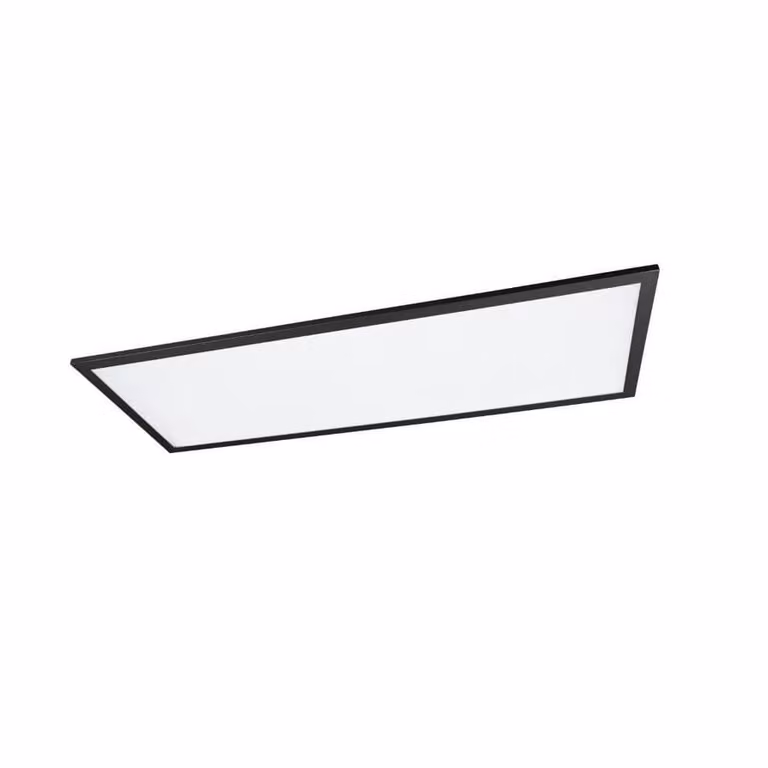 Plafoniera a LED GAMMA, pannello nero con luce notturna, rettangolare, 80x29 cm